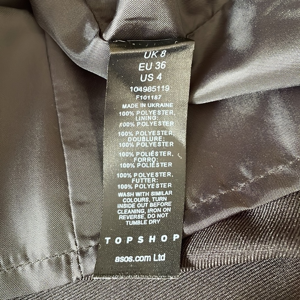 Topshop two-in-one Cutout Detail blazer mini dress in black - Picture 15 of 16
